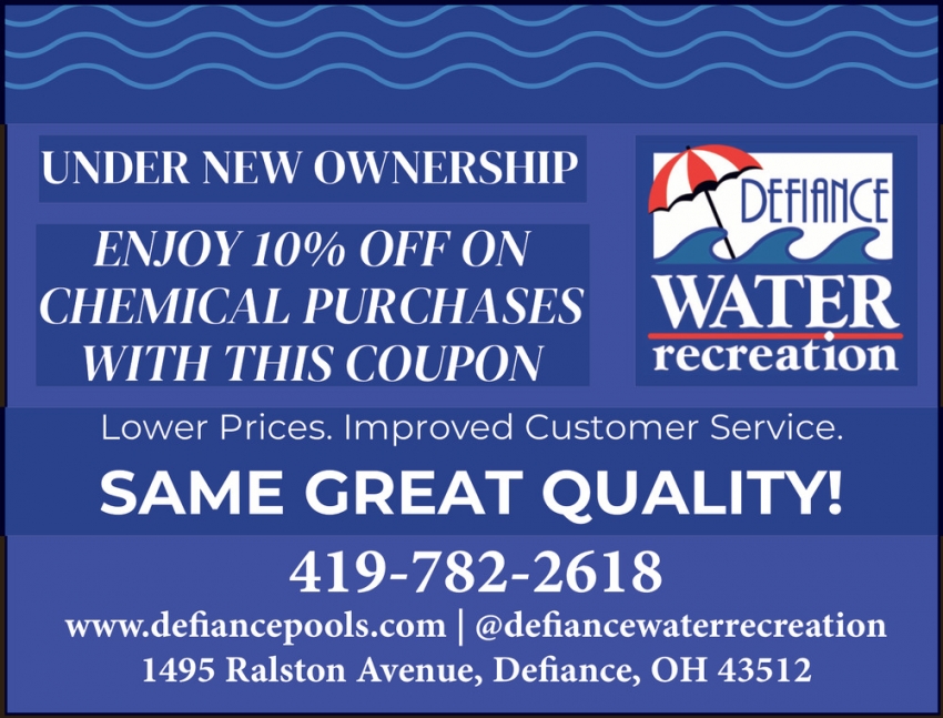 Defiant Water Under New Ownership, Defiance Water Division, Defiance, OH