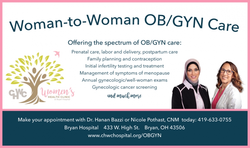 Woman To Woman OB/GYN Care, Community Hospitals & Wellness Center - ENT.  Sinus & Allergy Clinic